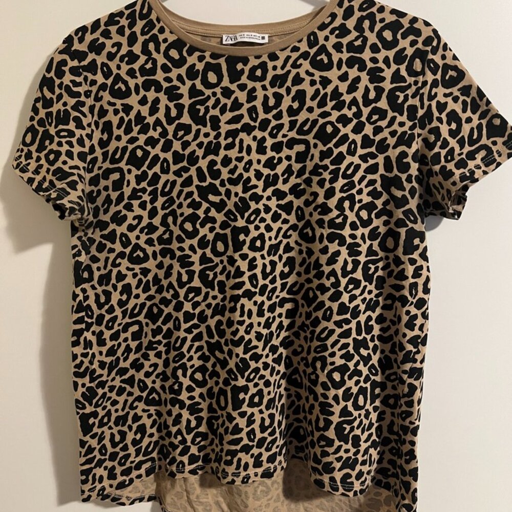 2/$25 - ZARA Ladies Leopard Print Shirt - Picture 2 of 7